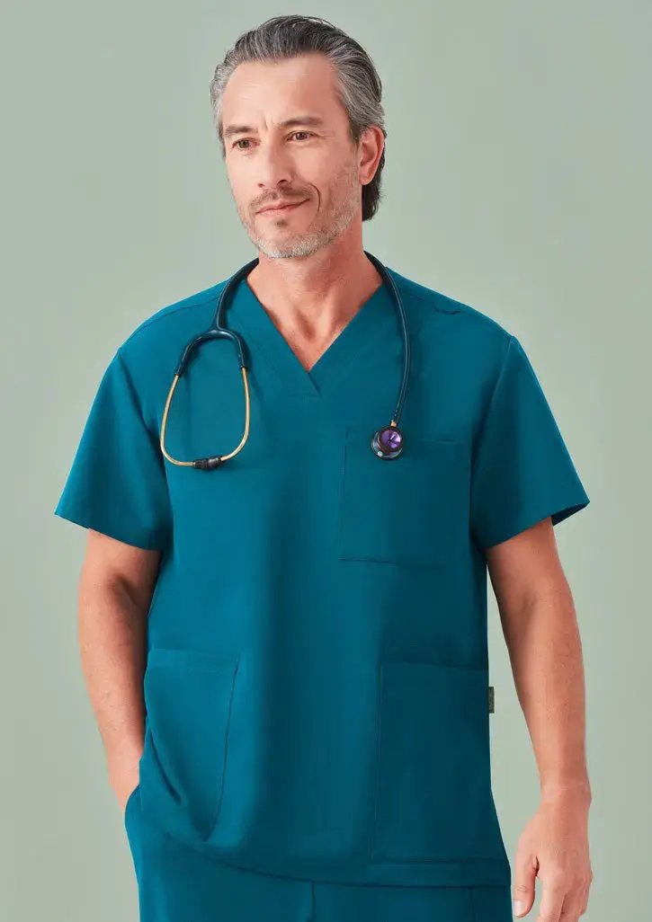 Biz Care Unisex (Men/Women) Pulse V-neck Scrub Top CU544US Simply Scrubs Australia