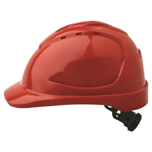 Pro Choice Hard Hat (V9) - Vented, 6 Point Ratchet Harness - HHV9R PPE Pro Choice RED