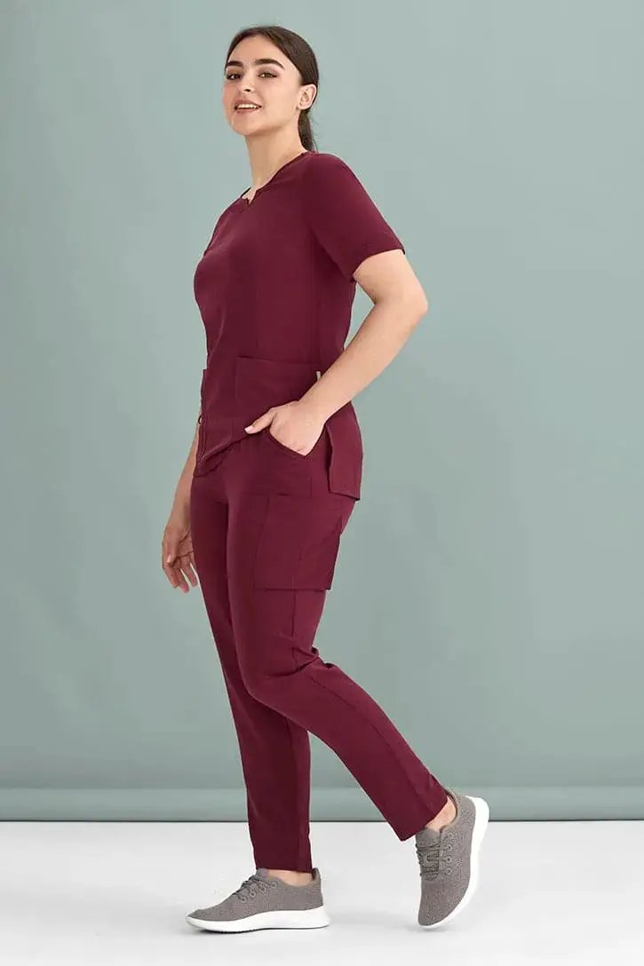 Biz Care Womens Avery Slim Leg Scrub Pant CSP943LL Simply Scrubs Australia