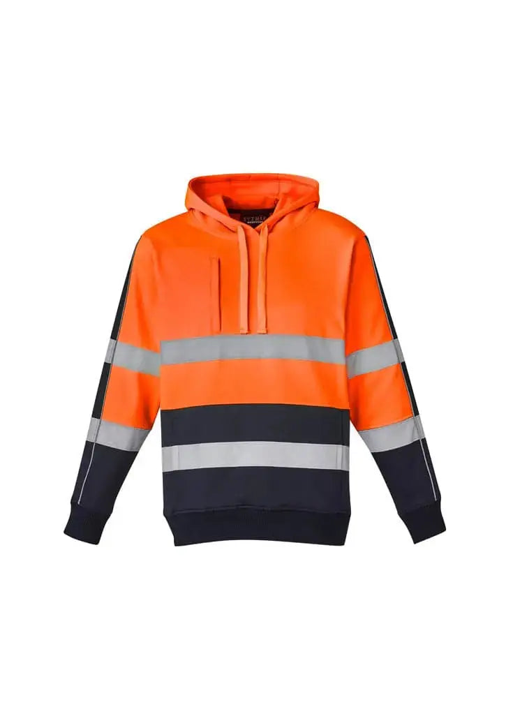 Syzmik Workwear Unisex Hi Vis Stretch Taped Hoodie ZT483 Work Wear Syzmik XXS Orange/Navy