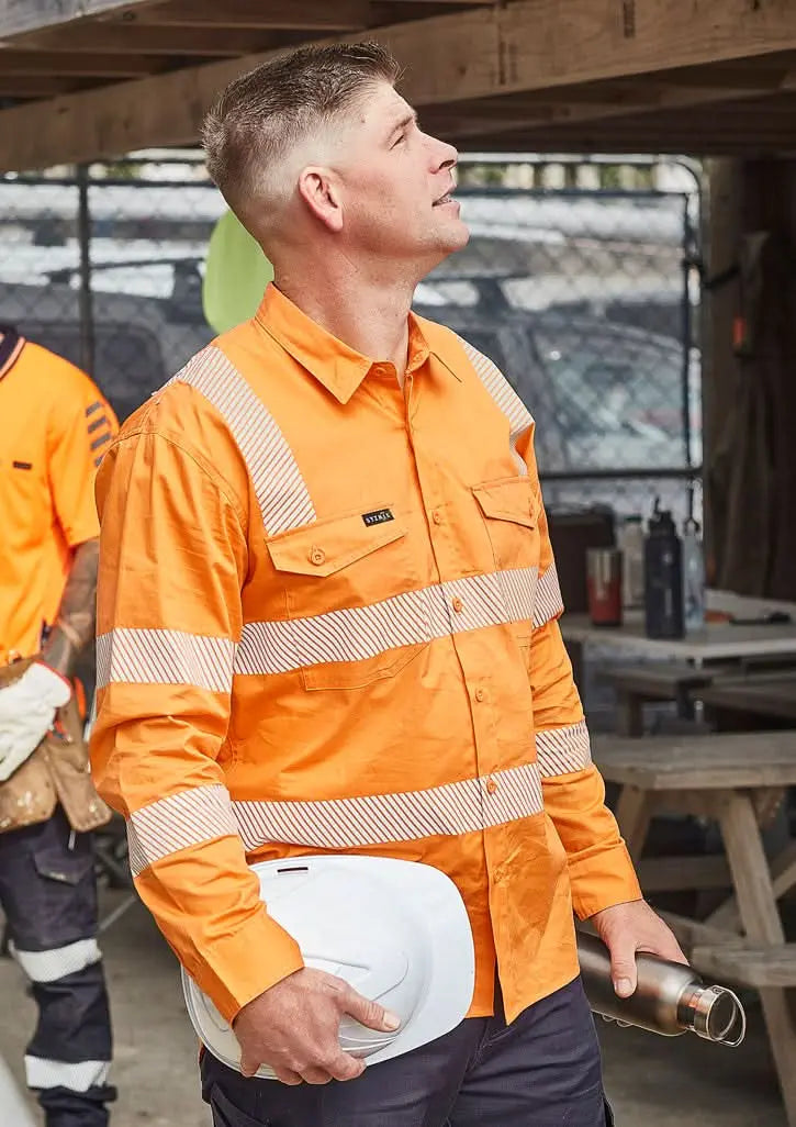 SYZMIK Men's VIC rail Segmented Tape Shirt ZW682 - City Workwear