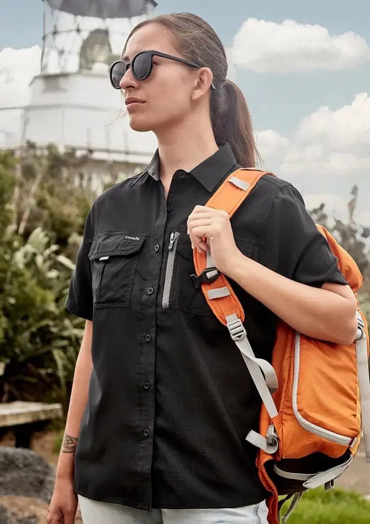 Syzmik Workwear Outdoor Women's Short Sleeve Shirt ZW765 Metro Workwear.