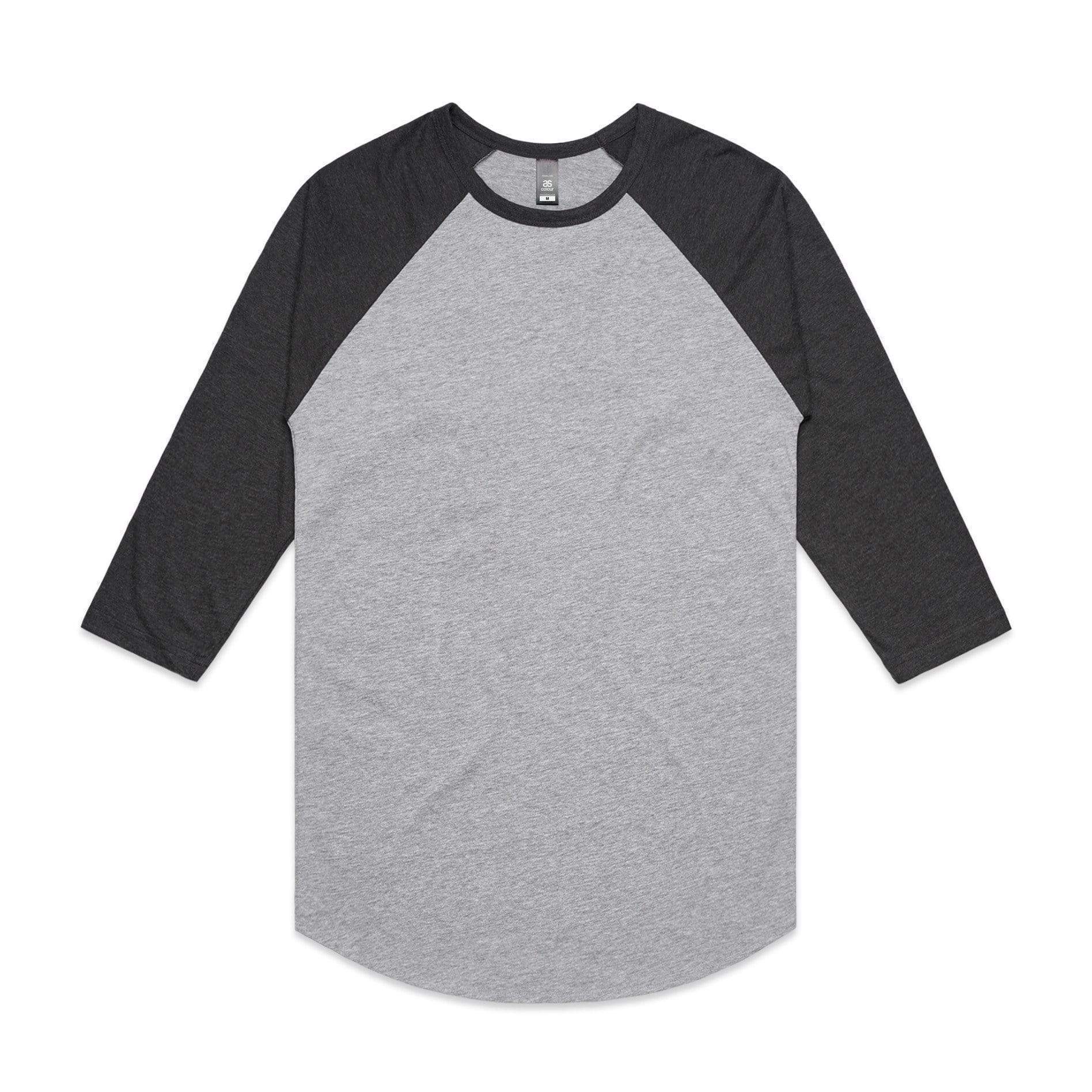 As Colour Men's raglan tee 5012 Casual Wear As Colour GREY MARLE/ASPHALT MARLE XSM