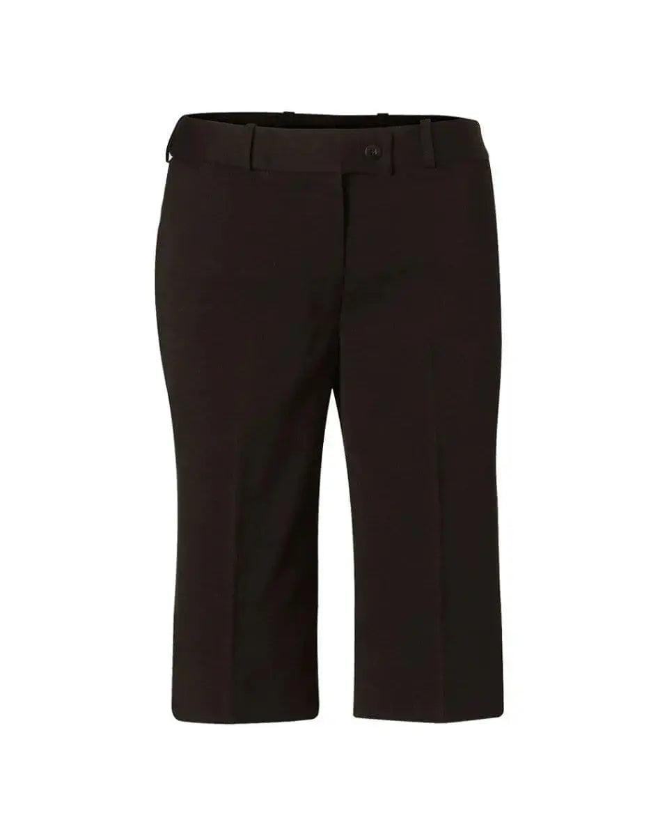 BENCHMARK Women's Poly/Viscose Stretch Knee Length Flexi Waist Shorts M9441 Metro Workwear.