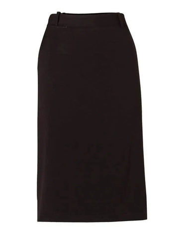BENCHMARK Women's Poly/Viscose Stretch Twill Flexi Waist A-line Utility Lined Skirt M9478 Metro Workwear.