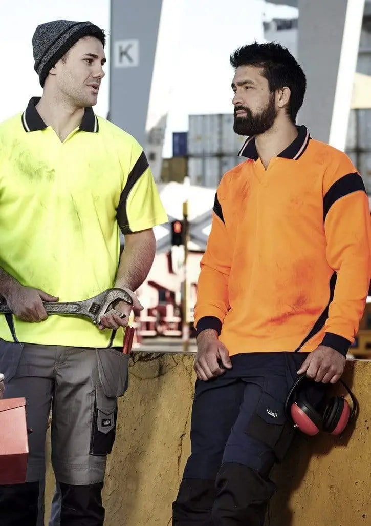 SYZMIK Men’s Hi Vis Aztec Polo - Short Sleeve ZH248 Work Wear Syzmik
