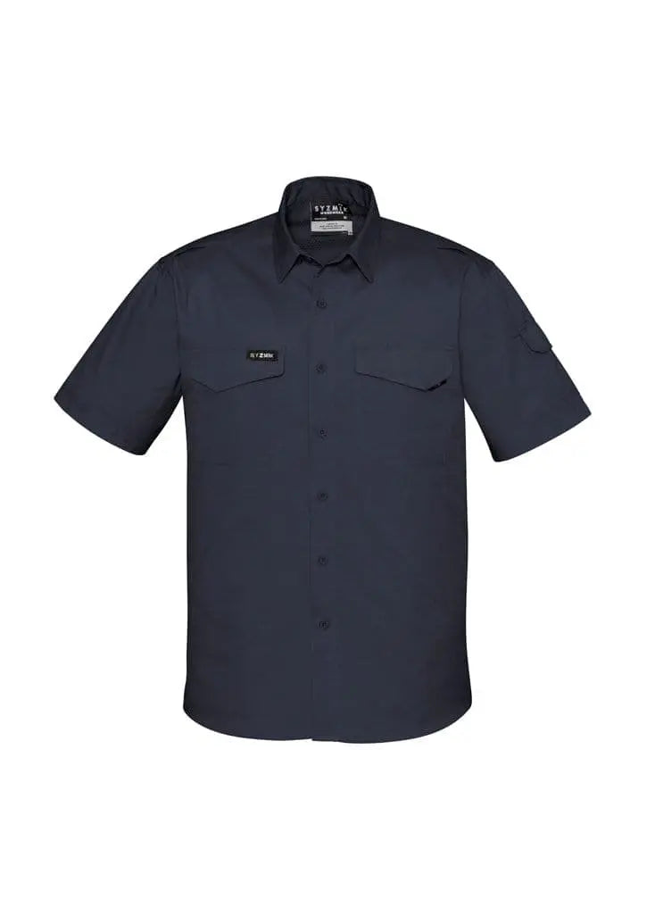 SYZMIK Men’s Rugged Cooling Men’s S/S Shirt ZW405 Work Wear Syzmik Charcoal S