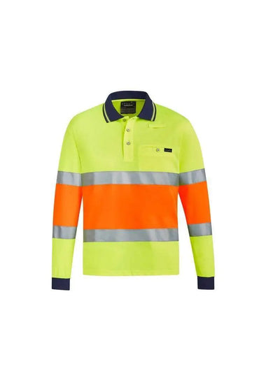 SYZMIK Unisex Bio Motion Taped Polo Shirt ZH380 Work Wear Syzmik Yellow/Orange 7XL