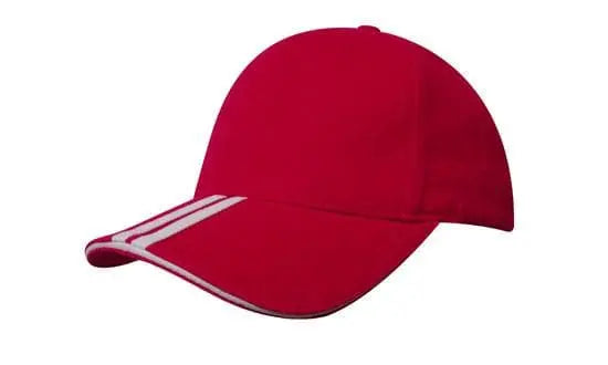 Headwear Bhc 2 Stripe Peak & Sandwich Cap X12 - 4074 - City Workwear