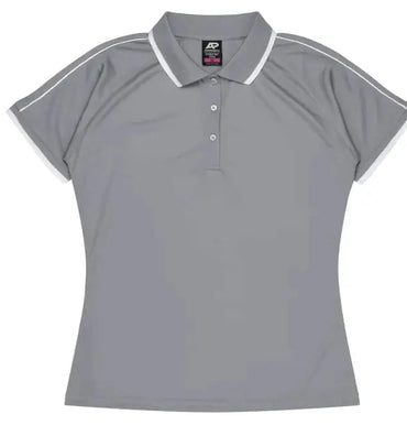 Aussie Pacific Double Bay Lady Polo Shirt 2322 Aussie Pacific SILVER/WHITE 6
