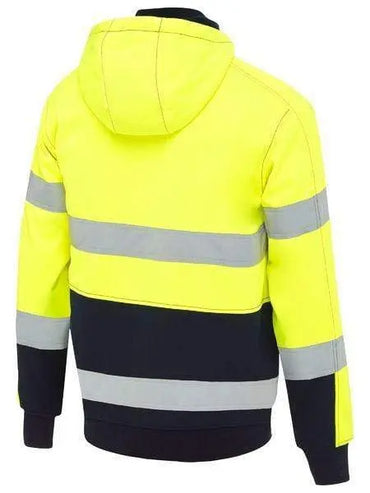 Bisley Workwear Work Wear Bisley TAPED HI VIS FLEECE HOODIE WITH SHERPA BK6988T