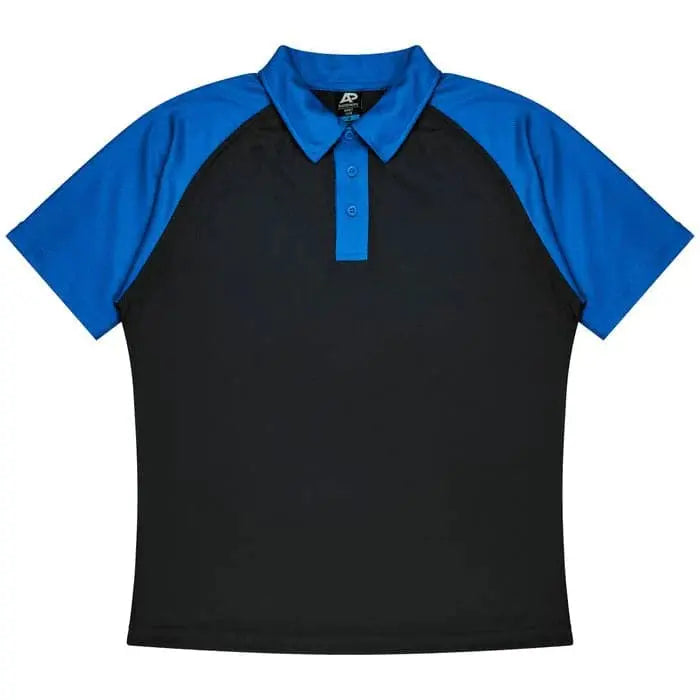 Aussie Pacific Manly Mens Polo 1318 Aussie Pacific BLACK/ELECTRIC ROYAL S