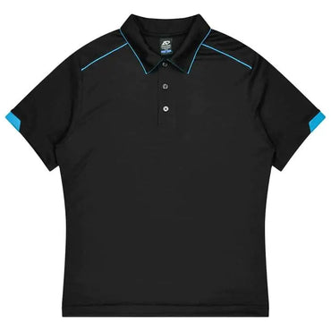 Aussie Pacific Currumbin Men's Polo Shirt 1320 Aussie Pacific BLACK/CYAN S