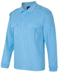 Jb's Long Sleeve Epaulette Polo Shirt 210EL - City Workwear