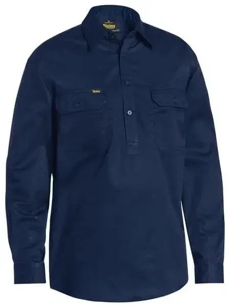Bisley Workwear Closed Front Cool Lightweight Drill Long Sleeve Shirt BSC6820 - Allsorts Workwear