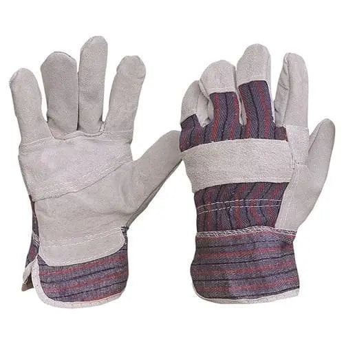 Pro Choice Candy Stripe Cotton Back/cowsplit Leather Palm X12 - 417PB PPE Pro Choice   
