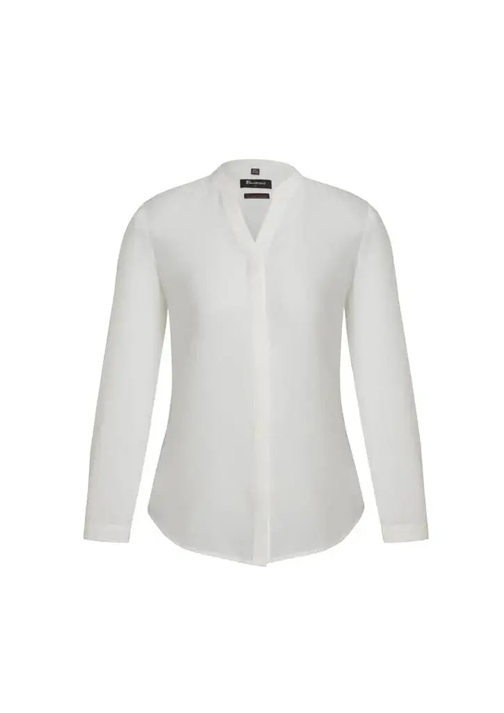 Biz Corporates Juliette Womens Plain Blouse 44210 Corporate Wear Biz Corporates 4 Ivory 