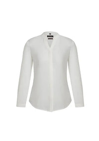 Biz Corporates Juliette Womens Plain Blouse 44210 Corporate Wear Biz Corporates 4 Ivory 