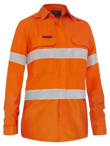 Bisley Apex 160 Women's Taped Hi Vis FR Vented Shirt BL8339T - Flash Uniforms 