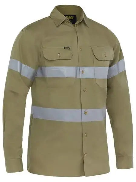 Bisley Workwear Taped Lightweight Hi Vis Drill Shirt BS6883T Metro Workwear.