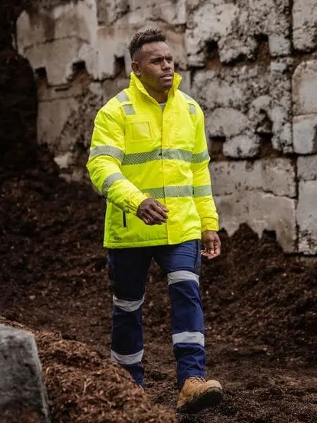 Bisley Taped Hi Vis Heated Jacket with Hood BJ6842T - City Workwear