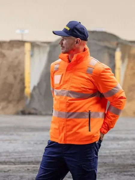 Bisley Taped Hi Vis Heated Jacket with Hood BJ6842T - City Workwear