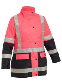 Bisley Taped Women's Hi Vis 5 in 1 Rain Jacket BKL6975 - City Workwear