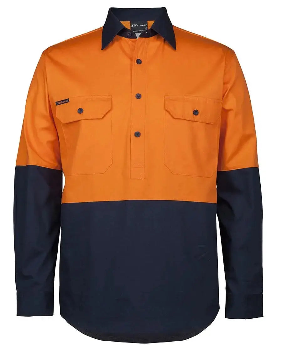 JB's Hi Vis Closed Front Work Shirt 6HVCS JB'S Wear