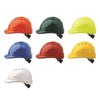 Pro Choice Hard Hat (V9) - Vented, 6 Point Ratchet Harness  - HHV9R PPE Pro Choice FLURO YELLOW  