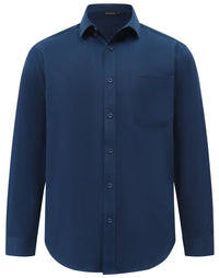 Benchmark Men's Smart Casual Cotton Blend Long Sleeve Shirt M7009L 