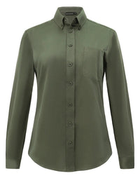 Benchmark Women's Smart Casual Cotton Blend Long Sleeve Shirt M8009L 