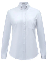 Benchmark Women's Smart Casual Cotton Blend Long Sleeve Shirt M8009L 