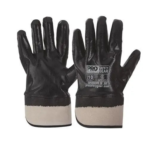Pro Choice Super-guard Blue Nitrile Fully Dipped With Safety Cuff Glove X12 - NBRFBSC - City Workwear