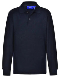 Kids Poly/Cotton Pique Long Sleeve Polo PS12K Winning Spirit