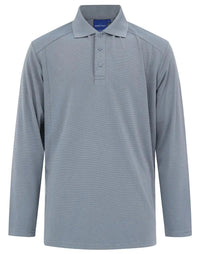 Men's Bamboo Charcoal Eco Fabric Long Sleeve Polo PS89 Winning Spirit