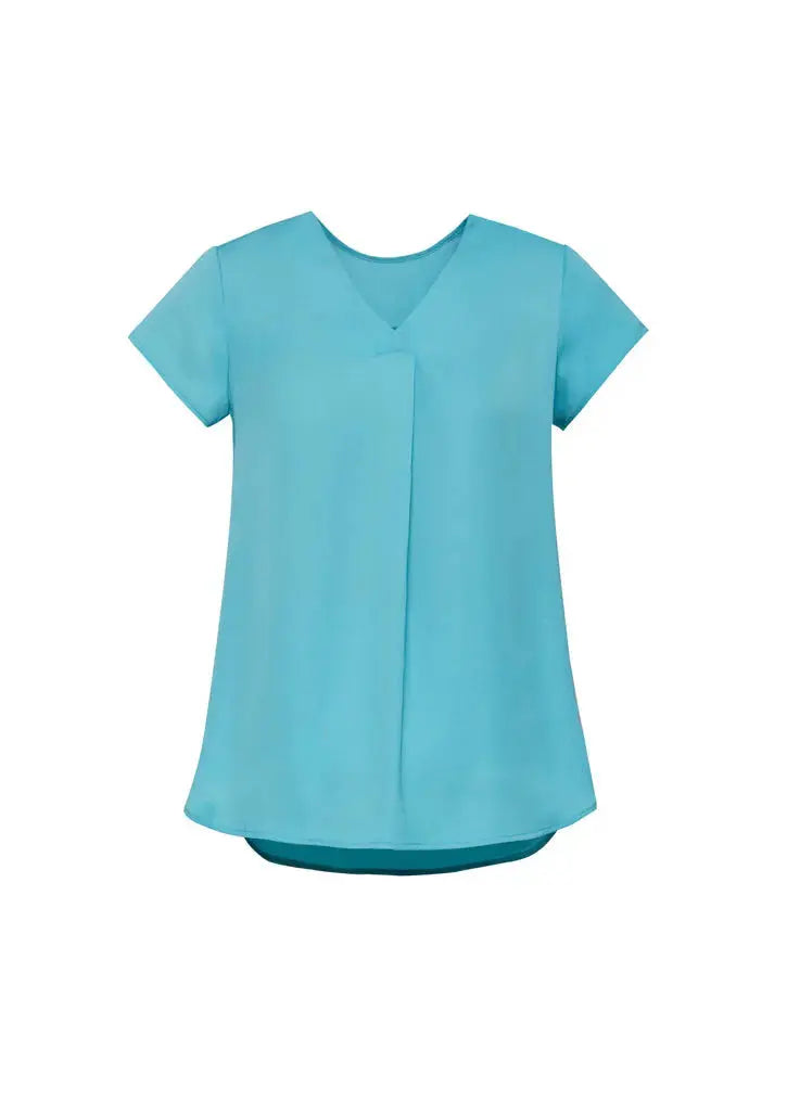 Biz Corporate's Kayla V-Neck Pleat Blouse RB967LS Biz Corporates