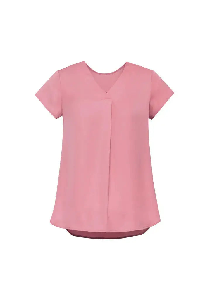 Biz Corporate's Kayla V-Neck Pleat Blouse RB967LS Biz Corporates