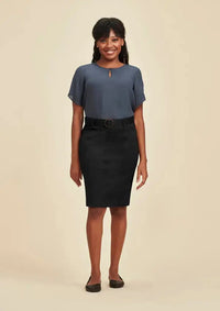 Biz Collection Traveller Womens Chino Corporate Skirt RGS264L - Flash Uniforms 