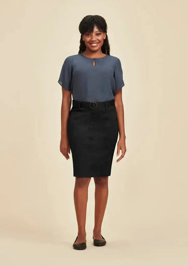 Biz Collection Traveller Womens Chino Corporate Skirt RGS264L - Flash Uniforms 