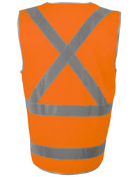Hi Vis Safety Vest-X Back with Tail SW72 Australian Industrial Wear