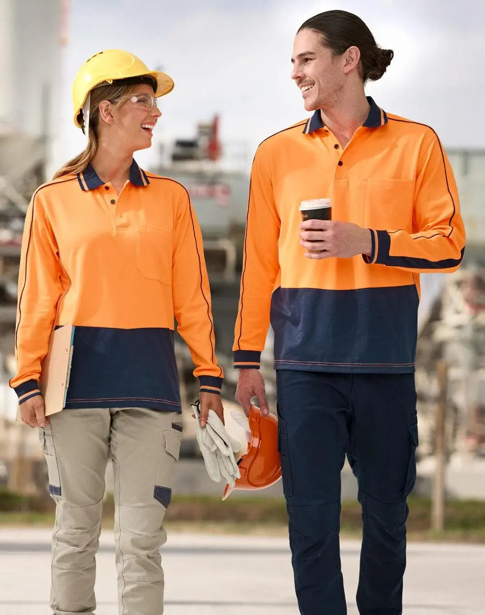 Unisex Hi Vis Sustainable Cool Breeze Safety Polo Shirt SW90 - Allsorts Workwear