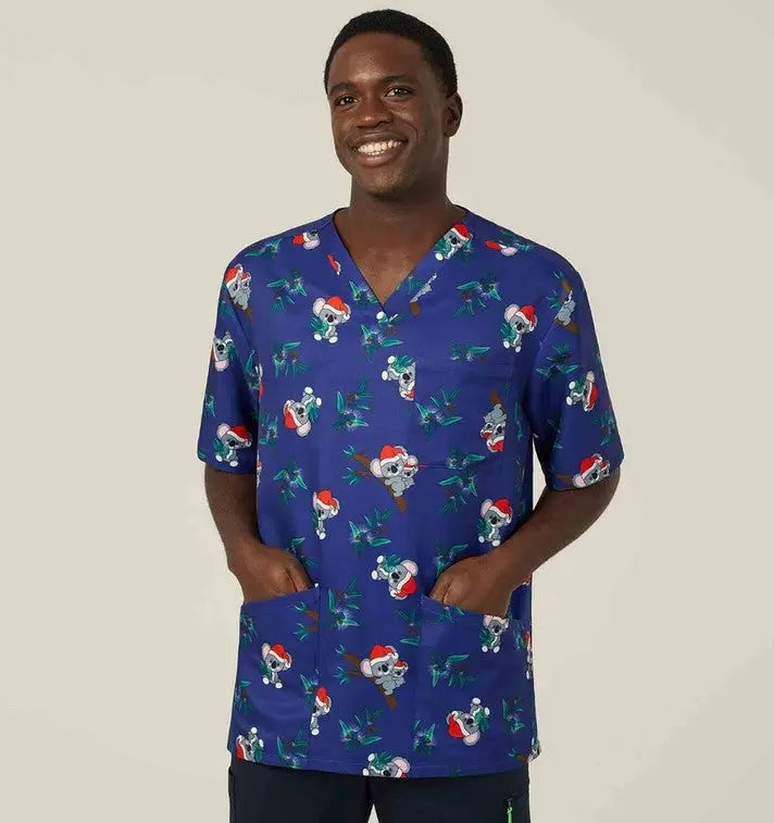 NNT Women's Christmas Scrub Top CATUXV  