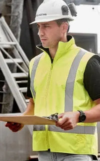 SYZMIK Unisex Hi Vis Waterproof Reversible Vest ZV228 - City Workwear