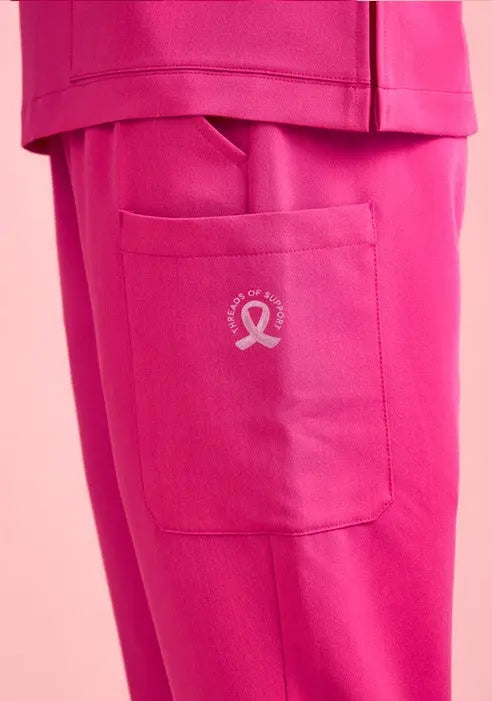 Biz Care Women's Pink Jogger Scrub Pant CSP241LL - City Workwear