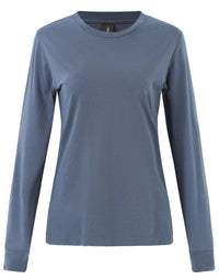 Women's Long Sleeve Premium Cotton Face Tee TS48