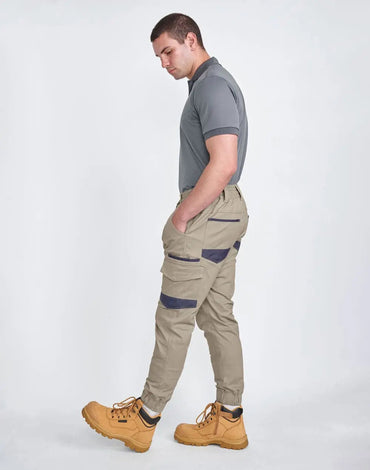 Unisex Cotton Stretch Drill Cuffed Work Pants WP28 Work Wear Australian Industrial Wear   