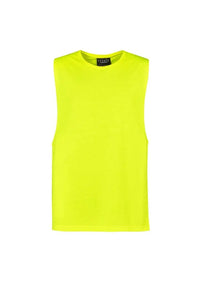 Mens His Vis Sleeveless Tee ZH297 Work Wear Syzmik Yellow XXS 