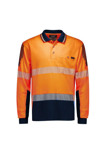 SYZMIK Unisex Hi Vis Segmented Tape Flux Long Sleeve Polo ZH550  Metro Workwear