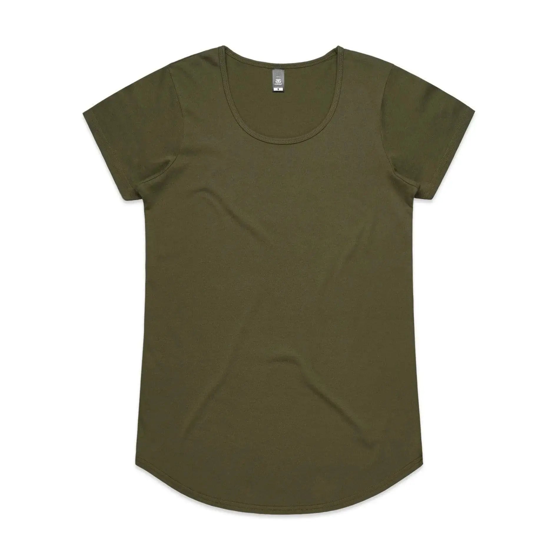 As Colour Women's mali tee 4008 Casual Wear As Colour ARMY XSM 