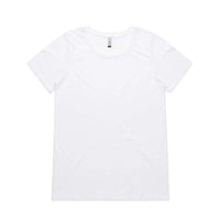 As Colour Women's shallow scoop tee 4011 Casual Wear As Colour WHITE XSM 